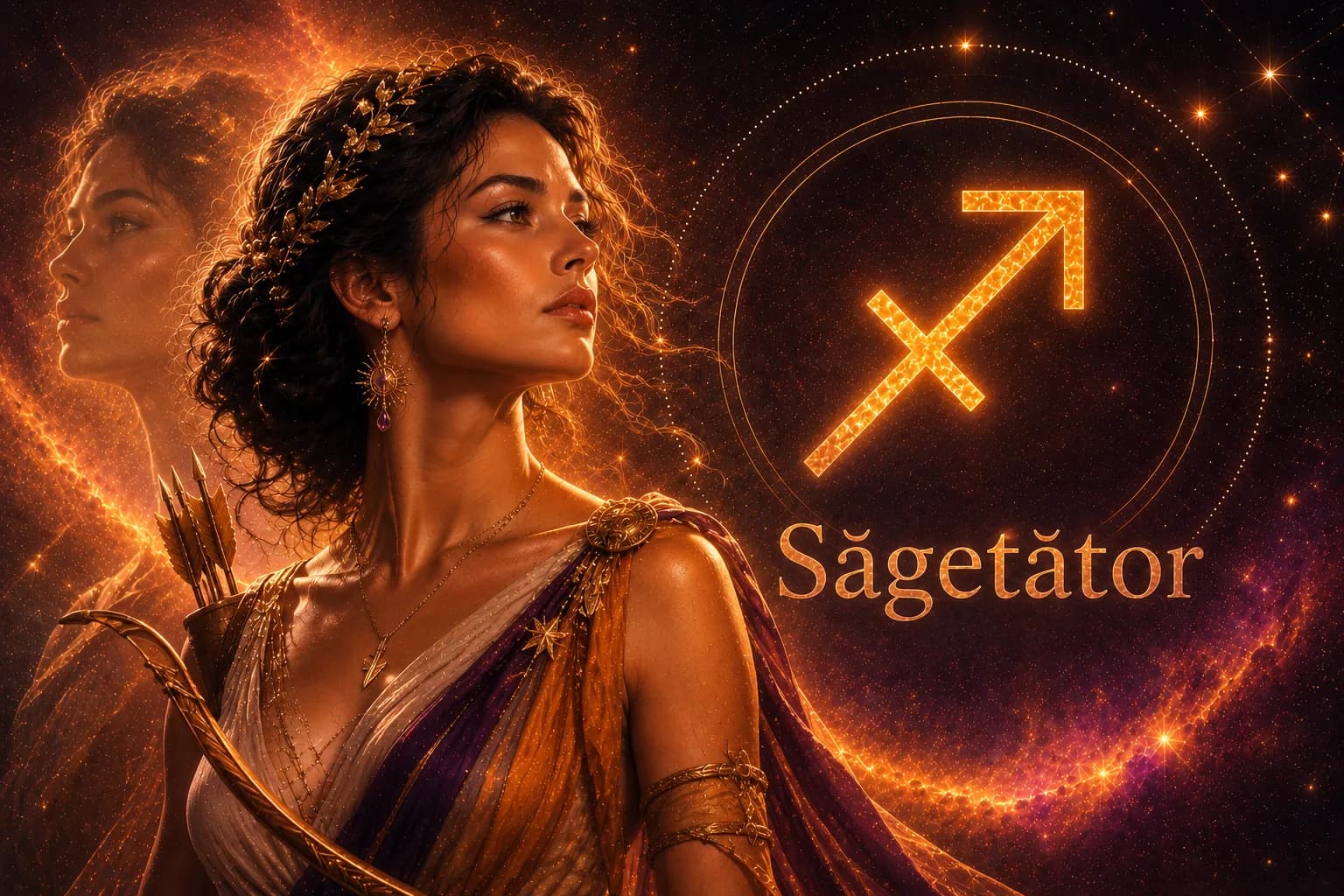 Imagine feminina pentru horoscop Săgetător