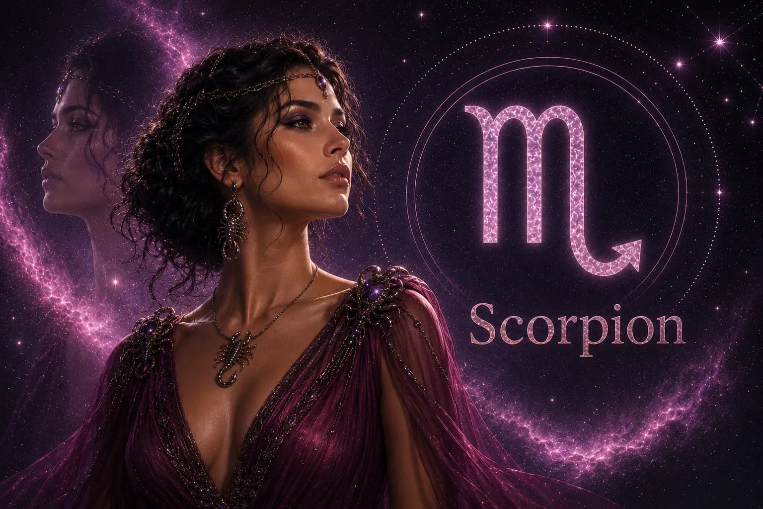 Imagine feminina pentru horoscop Scorpion